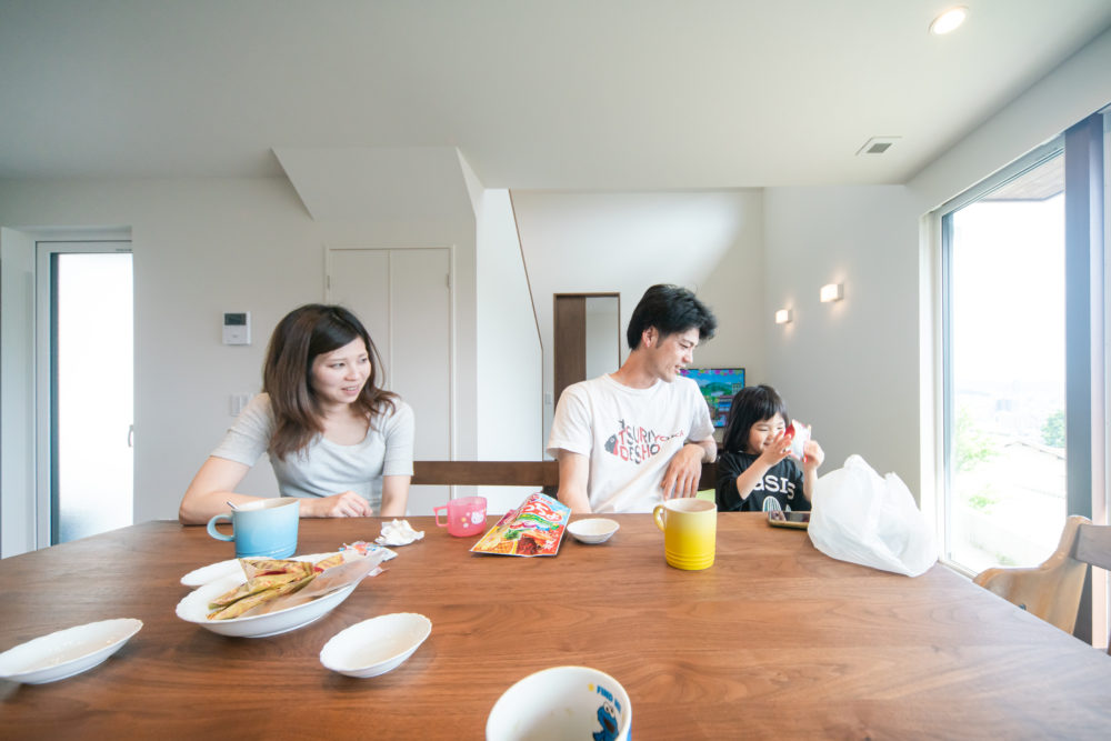 高気密高断熱の注文住宅　仲良し家族　注文住宅　高性能パッシブ設計