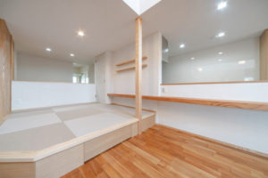 廿日市で最上級の快適性　廿日市パッシブハウス　つながりのあるリビング