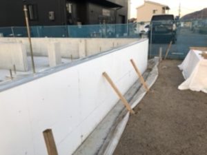 廿日市パッシブハウス　基礎一体打ち